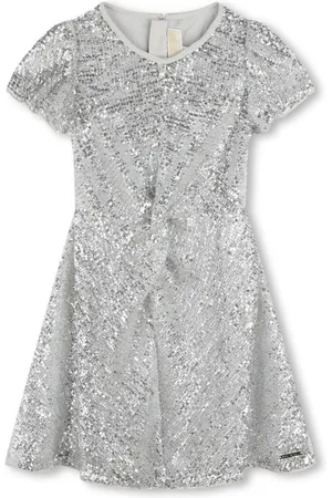 Michael Kors Logo-plaque sequin-embellished dress