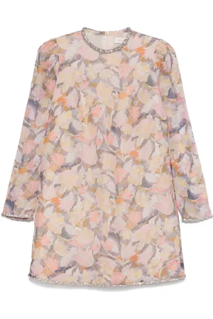 ZIMMERMANN Diamante-trim mini dress