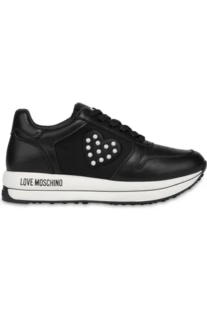 Moschino Heart-motif panelled sneakers