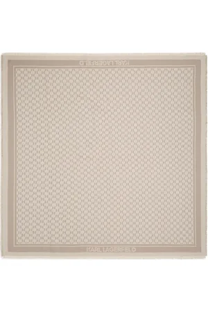 Karl Lagerfeld Monogram-jacquard silk scarf