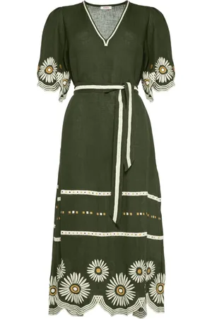 ERES Hortense floral-embroidered linen dress