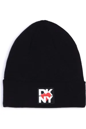 DKNY Logo-patch knitted beanie