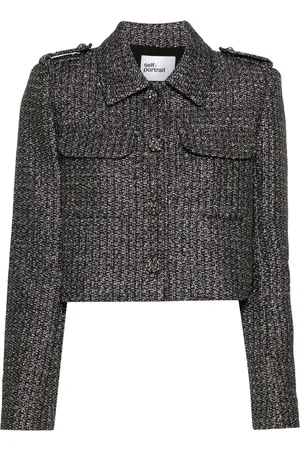 Self-Portrait Metallic bouclé jacket