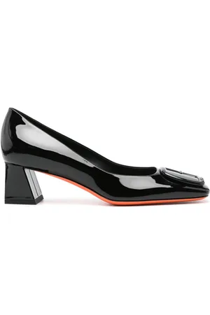 santoni 50mm leather pumps