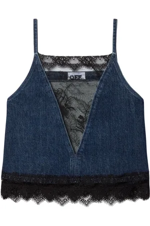 OFF-WHITE Lace-detailing top