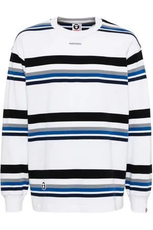 A Bathing Ape Horizontal-stripes long-sleeves T-shirt