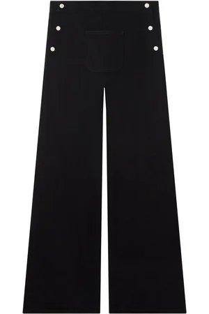 Courrèges Wide-leg cotton-blend trousers