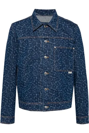 Maison Kitsuné Laser cut-detail denim jacket