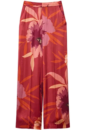 Twin-Set Floral-print wide-leg trousers