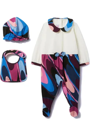 PUCCI Junior Onde-print babygrow set