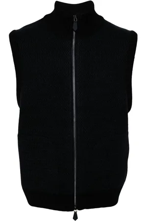 MAN ON THE BOON. Zip-up wool vest