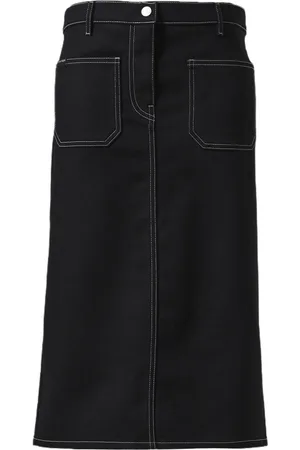 Courrèges Denim straight skirt
