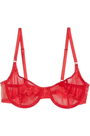 FLEUR DU MAL Bouquet lace scooped balconette bra