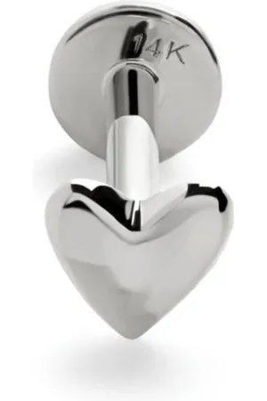 Monica Vinader 14kt white gold Heart single earring