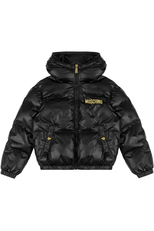 Moschino Logo-embroidered padded jacket