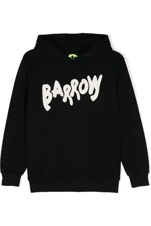 BARROW Smiley-print cotton hoodie
