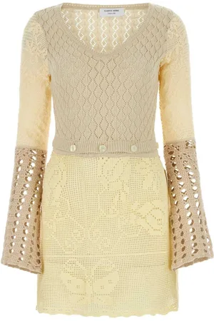 Marine Serre Crochet-knit mini dress