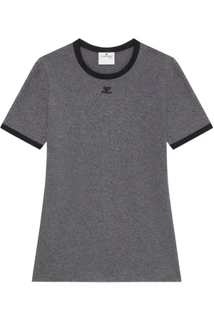 Courrèges Contrast-trim cotton T-shirt