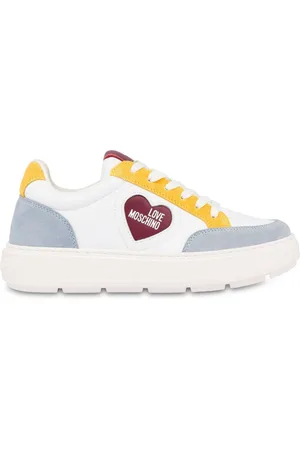 Moschino Logo-patch panelled sneakers