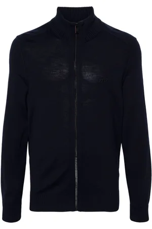 HUGO BOSS Logo-embroidered cardigan