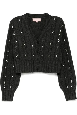 BAPY Faux-pearl embellished cardigan