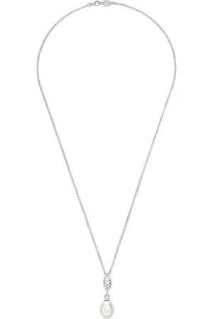 Dower and Hall Marquise and oval white pearl pendant