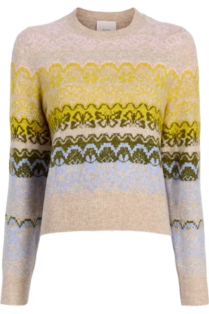 Cinq A Sept Lace fair-isle jumper