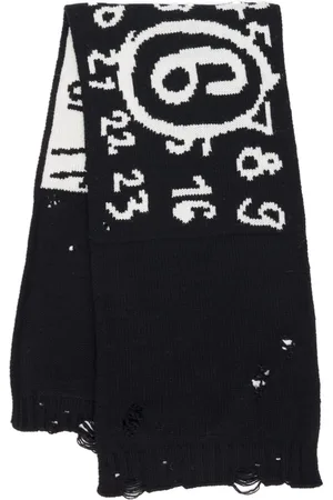 Maison Margiela Numbers-motif virgin wool scarf