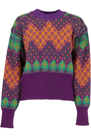 Saint Laurent 1980s intarsia-knit wool jumper