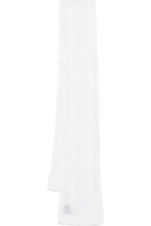FORTE FORTE Cable knit-trim scarf