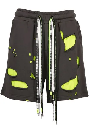MOSTLY HEARD RARELY SEEN Ripped-up cotton shorts