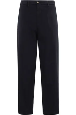 BRIGLIA Logo-patch straight trousers