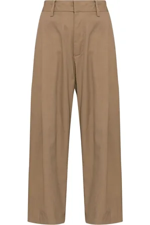 UMA WANG Pleat-detailing cropped trousers