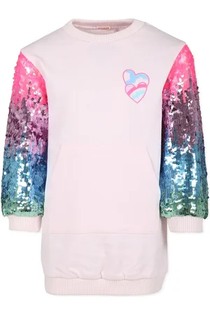 Billieblush Sequin-sleeve sweatshirt dress