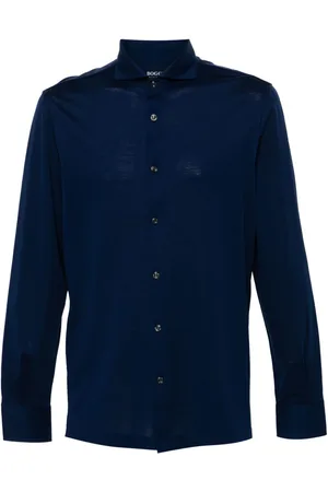 Boggi Milano Piqué-weave shirt
