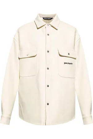 Palm Angels Logo-embroidered shirt jacket