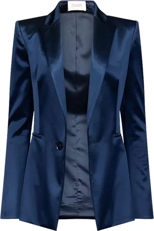 GALVAN Sculpted single-breasted satin blazer