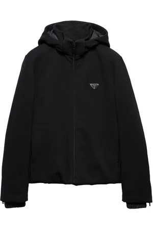 Prada Logo-appliqué hooded jacket