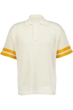 Givenchy Crochet-knit striped polo shirt