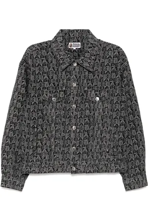 A Bathing Ape All-over logo denim jacket