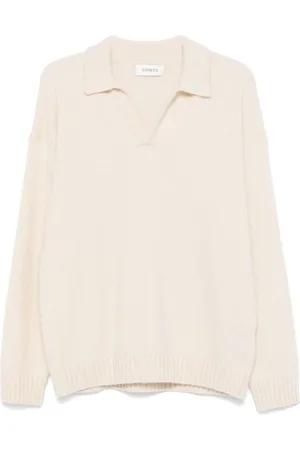 LANEUS Brushed-finish polo sweater