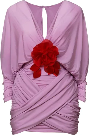 MAGDA BUTRYM Draped V-neck mini dress
