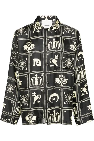 Nanushka Graphic-print silk shirt