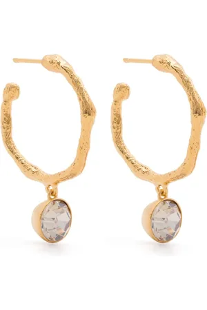 FORTE FORTE Crystal-pendant hoop earrings