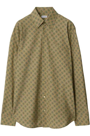 Burberry Check-pattern cotton shirt