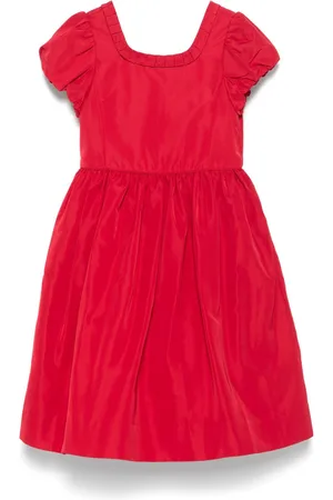 Ralph Lauren Pleated-trim faille dress