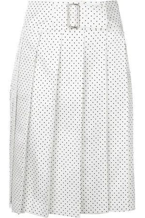 Comme des Garçons Polka dot pleated wrap skirt