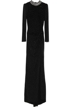 NISSA Crystal-embellished maxi dress