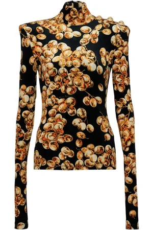 Balmain Grape print velvet top