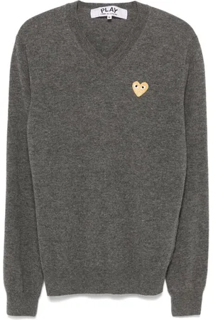 Comme des Garçons Heart-patch sweater